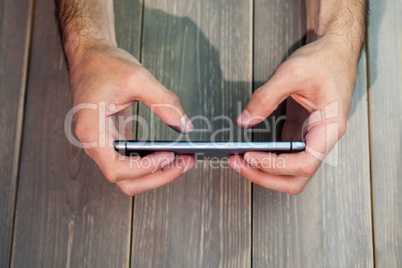 Person using smartphone