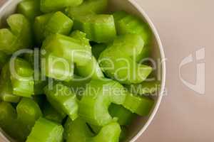 Portion cup of celery pieces