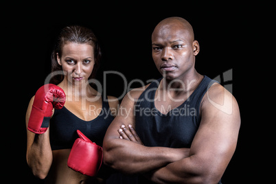 Portrait of athletes standing together