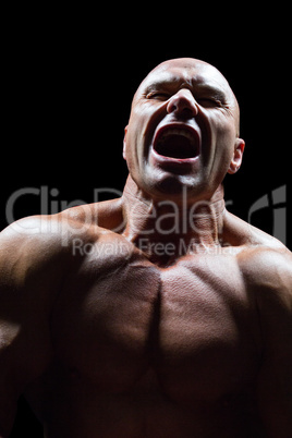 Aggressive muscular man