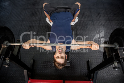 Man holding barbell