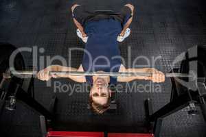 Man holding barbell