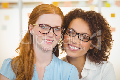 Businesswomen wearing eyeglasses