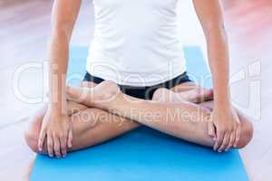 Woman doing lotus posture