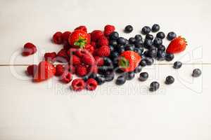 Fresh berries in close up