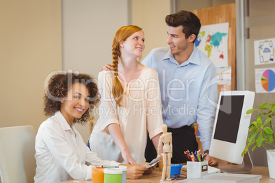 Businesswoman with colleagues