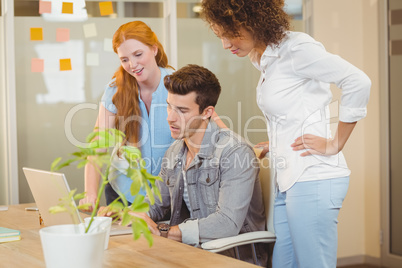 Business people with laptop