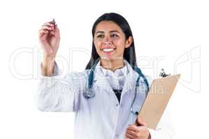 Smiling doctor wearing a stethoscope