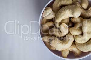 Portion cup of cashew nuts