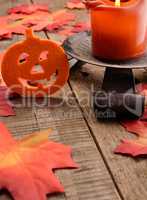 Halloween background with candle light