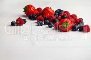 Fresh berries in close up