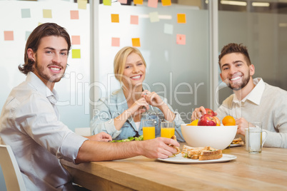 Business people having lunch