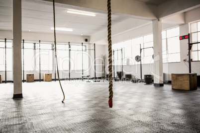 Exercise ropes hanging and equipment