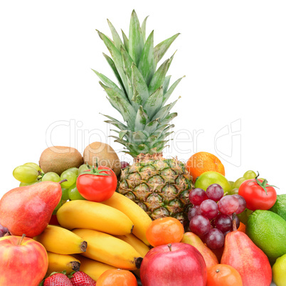 Collection fruit with pineapple