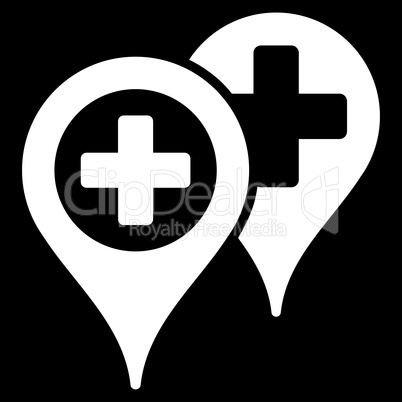 Hospital Map Markers Icon