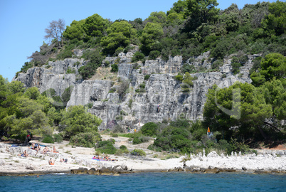 Küste bei Rovinj, Istrien, Kroatien