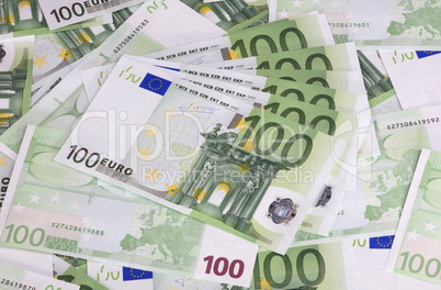 europe euros banknote of hundreds