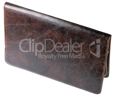 leather crocodilian notebook cover isolated