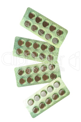 Many Tablets in Blister Isolated