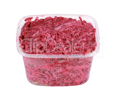 Salad in Tray Isolated