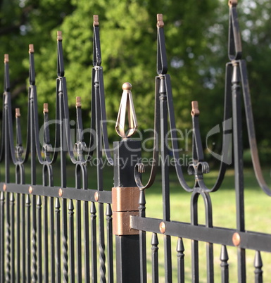 fence with gold decoration