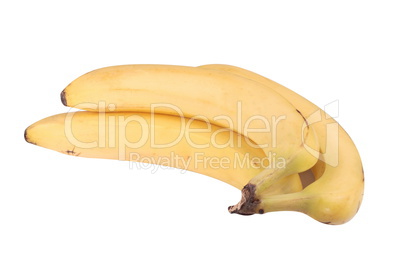 many yellow banana isolated