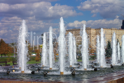 fountain on street