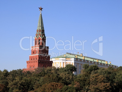 Kremlin Tower on Sky Background