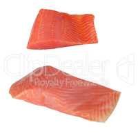 Two Piece of Red Fish Fillet Isolated on White