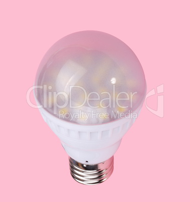 Led Tube Lamp on Pink Background