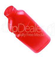 Red Plastic Bottle Isolated