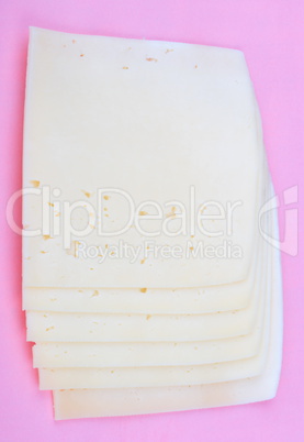 Cheese on Pink Background