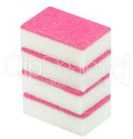 four foam rubber  sponge isolated