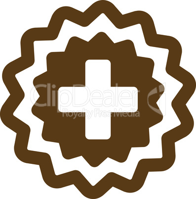 Brown--medical cross stamp.eps