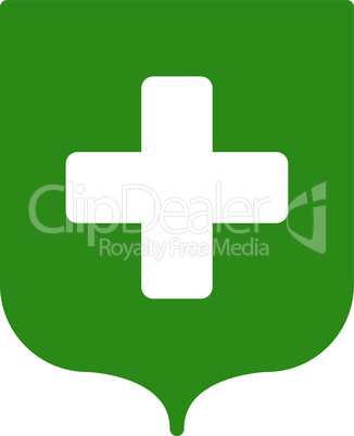 Green--medical shield.eps