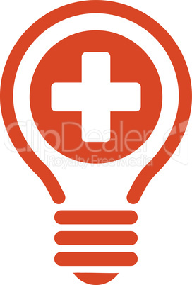 Orange--medical bulb.eps