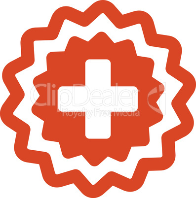 Orange--medical cross stamp.eps