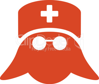 Orange--medical nurse head.eps