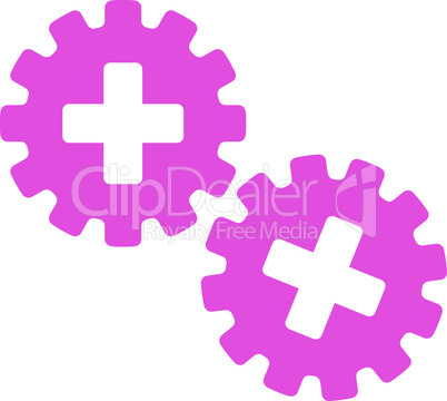 Pink--medical gears.eps