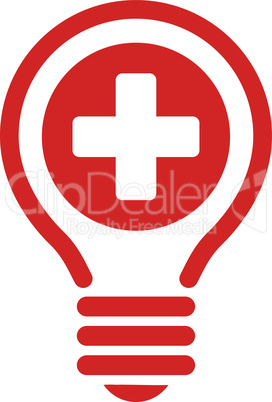 Red--medical bulb.eps