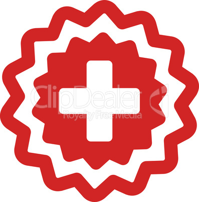 Red--medical cross stamp.eps