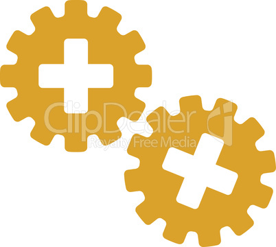 Yellow--medical gears.eps