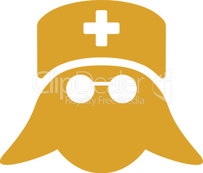 Yellow--medical nurse head.eps