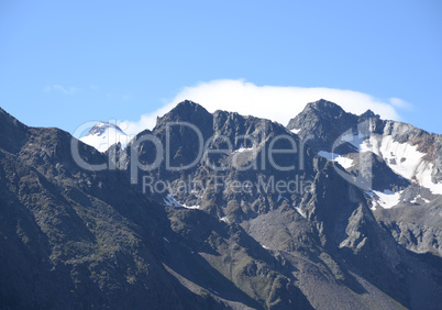 Blick zum Zuckerhütl, Stubaier Alpen