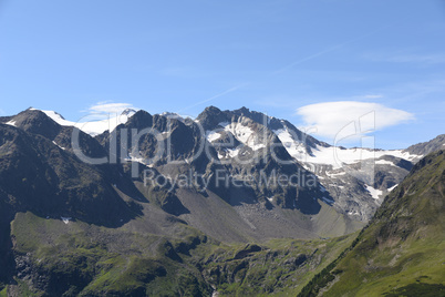 Blick zum Zuckerhütl, Stubaier Alpen