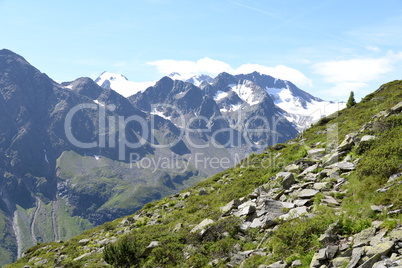 Aufstieg zu den Mutterberger Seen, Stubaier Alpen