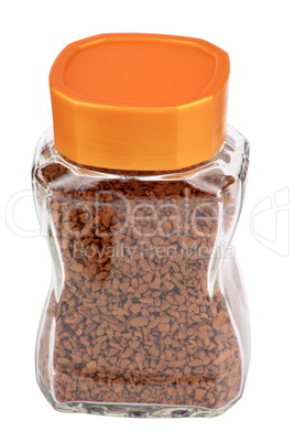 jar of instant coffee isolated