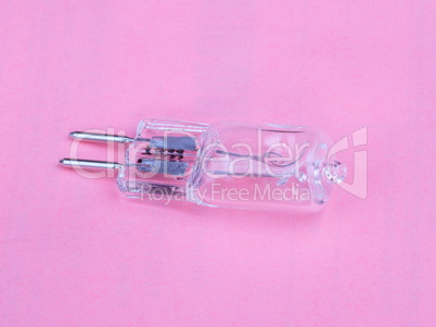 Halogene Lamp on Pink Background