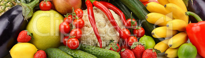 assortment fresh fruits and vegetables