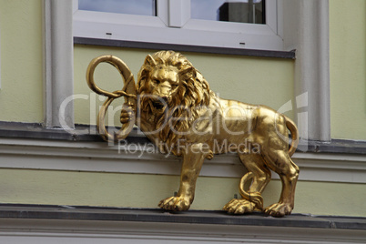 Goldener Löwe in Schwerin